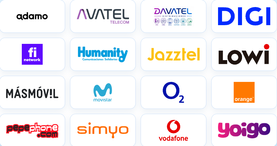 Compañías de telecomunicaciones con las que trabaja HAZ KLIK